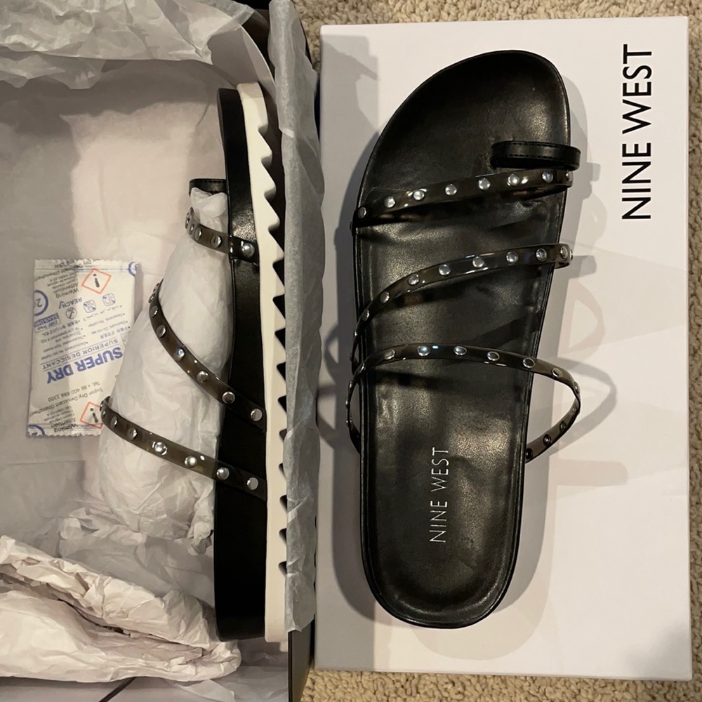 Nine West Cato Studded Slide Sandals